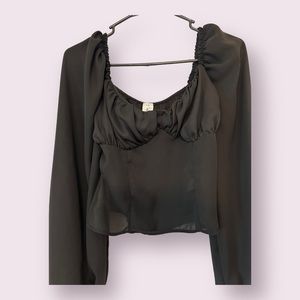 Abound Bustier Long Sleeve Top Size Small